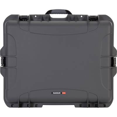 A robust, black protective case with a carry handle on top. Suitable for the secure transportation of delicate equipment.