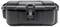 Black, robust suitcase with sturdy lock and handle. Suitable for the secure transportation of delicate items.