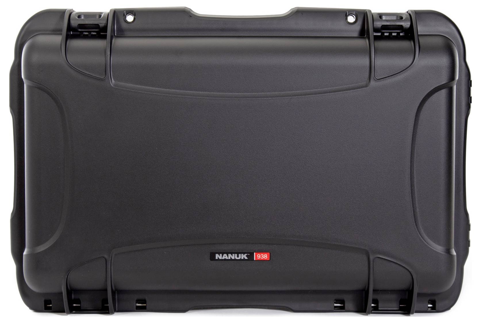 A robust black hard-shell suitcase, suitable for the secure transportation of delicate equipment.