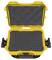 'Open yellow case with protective foam interior, suitable for the safe transportation of delicate equipment.'