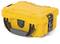A yellow, robust transport case with a black carry handle and locks, suitable for protecting equipment.