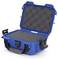 A blue, open protective case with foam lining. The case stands upright and is suitable for the safe transportation of equipment.