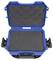 Open blue protective case with foam lining. Suitable for the safe transportation of delicate items.