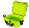 A robust, green protective case with sturdy locks and a handle, suitable for the secure storage of equipment.