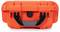 A robust, orange safety case with a black handle, designed to protect sensitive equipment.