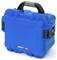 Blue, robust suitcase with black handle, model 'Nanuk 908'. Suitable for the secure transportation of delicate items.