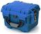 A blue, robust protective case with a handle and sturdy locks. Suitable for the safe transportation of delicate items.