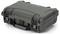 A robust, green plastic case with two black latches and a carrying handle. Suitable for secure transportation.