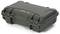 A robust, dark grey protective case with an embossed logo, suitable for the secure transportation of delicate items.
