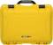 A yellow, robust Nanuk case with a black handle, suitable for the secure transportation of delicate equipment.