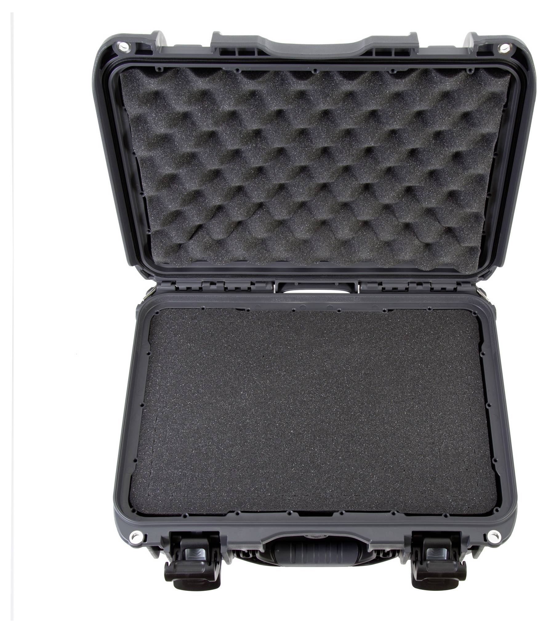 A black open case with foam interior lining, suitable for the secure transport of delicate items.