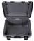 Robust, empty black suitcase with open lid, suitable for safely transporting delicate items.