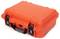 A bright orange, robust plastic case with handle and latches. Ideal for protecting sensitive equipment.