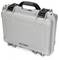 A robust, grey transport case with a black handle and closures. Brand name 'Nanuk 920' visible on the front.