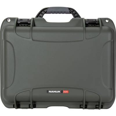 A robust, grey hard-shell case with a black handle and two latches, labelled 'NANUK 920'.