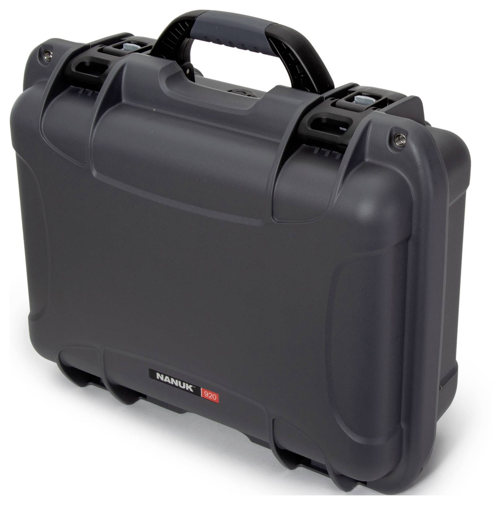 A robust black transport case with an ergonomic handle, ideal for the secure protection of delicate items.