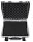 Grey, open protective case with padded interior, suitable for the safe transportation of delicate equipment or items.