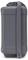Grey hard-shell suitcase with handle, positioned vertically. Rectangular shape, clean lines.