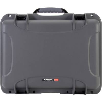 A robust, dark grey plastic case with the inscription 'NANUK 933'. Suitable for secure transport and protection of equipment.