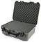A robust, open transport case with foam padding for secure protection of delicate items.