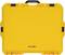 Yellow, robust protective case with black handle, suitable for transporting delicate equipment.