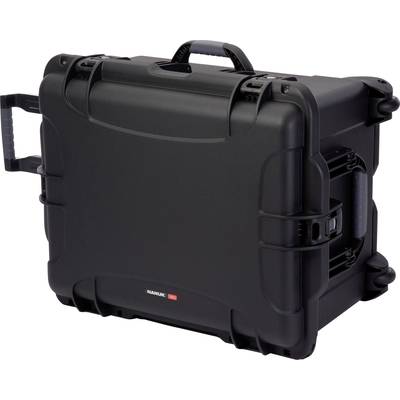 A large, black protective case with robust design and carry handle, suitable for safely transporting sensitive equipment.