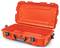 Orange protective case with open lid and foam lining, suitable for sensitive equipment or tools.
