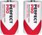 Two white, cylindrical batteries by the brand 'Perfect Pro', 4000 mAh NiMH, with a red V-design, positioned side by side.