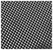 Close-up of a black mesh fabric with regular, uniform openings.
