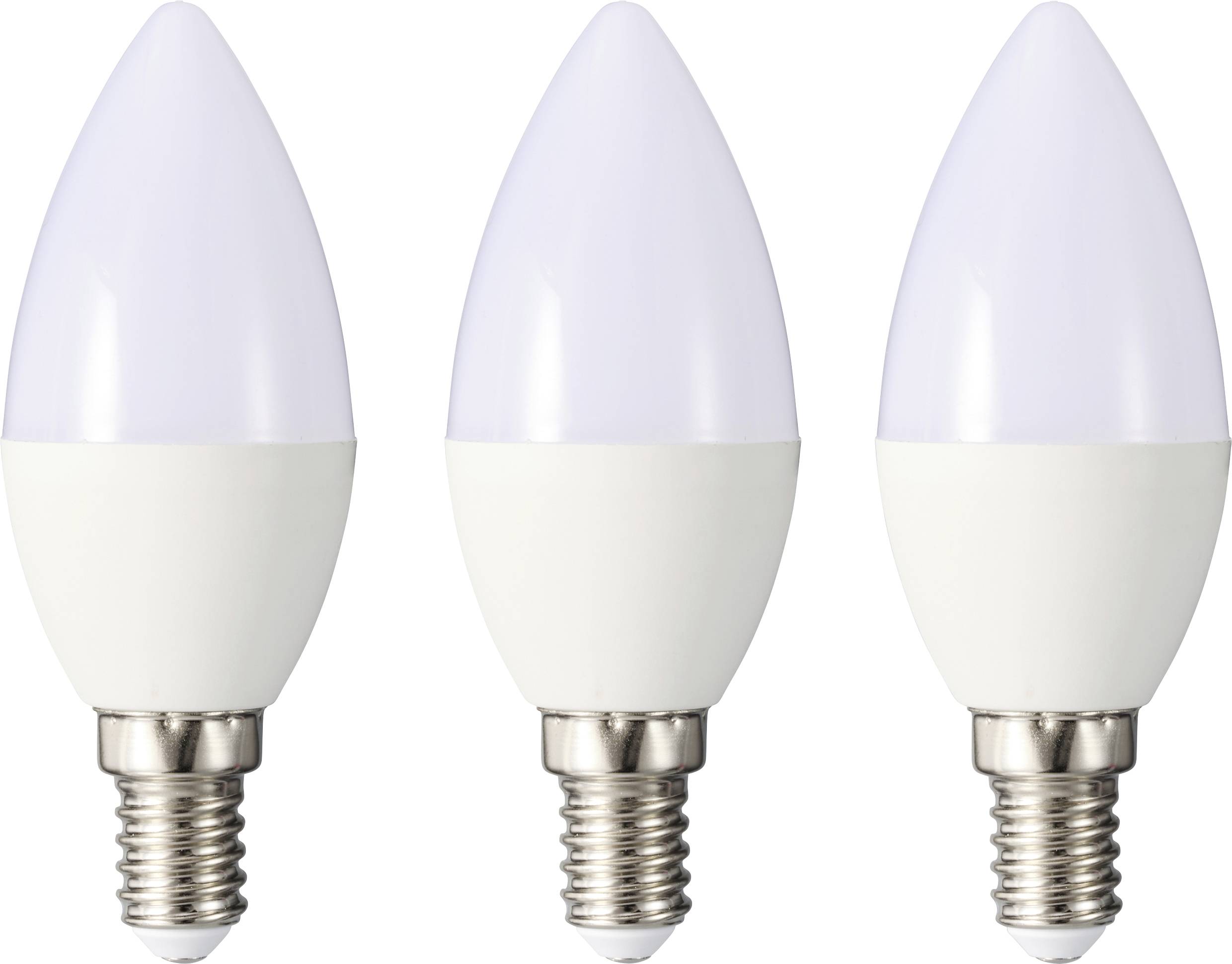 Sygonix SY-6649658 LED (monochrome) EEC F (A - G) E14 4.9 W = 40 W Warm white (Ø x H) 37 mm x 96 mm 3 pc(s)