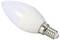 A white LED light bulb with a small screw base, elongated shape, suitable for use in household lamps and light fittings.