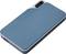 Portable external hard drive with blue and grey casing, rectangular in shape. Brand name 'Intenso' located above the USB interface.