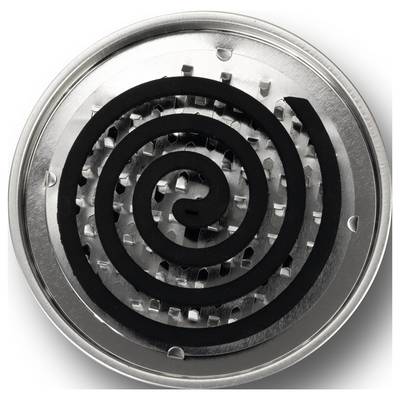 Circular steel rasp with a spiral pattern; used for evenly grinding food in suitable appliances.