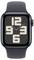 Black smartwatch with a large, modern dial, showing 10:09. Numerals stylised and expansive, with black hands.
