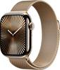 Apple Watch Series 10 GPS + Cellular 42 mm Titanium Mesh-metal strap Gold
