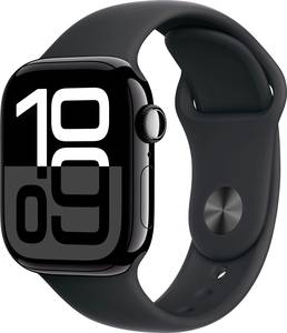 Apple Watch Series 10 GPS + Cellular 42 mm Aluminium Sports strap Black S/M