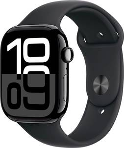 Apple Watch Series 10 GPS + Cellular 46 mm Aluminium Sports strap Black M/L