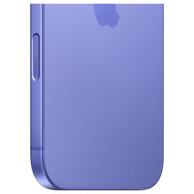 Blue smartphone with rounded corners and a side volume button, shown in close-up against a white background.