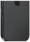 Back of a black smartphone with a side button and Apple logo.