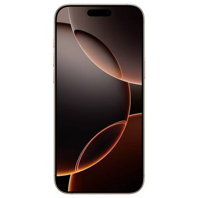 A smartphone with a modern, abstract background on its screen, displaying bright, circular patterns on a dark background.