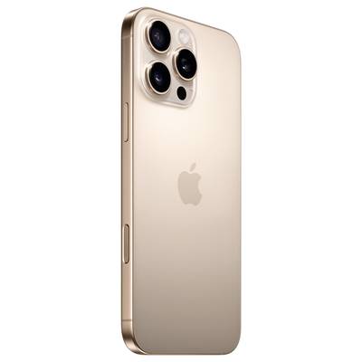 A golden smartphone with three camera lenses and an Apple logo on the back.