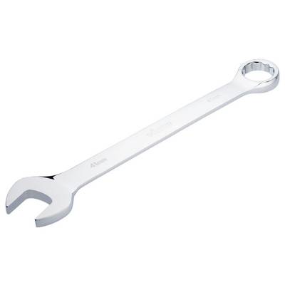 A chrome-plated combination spanner with a 4 mm size. Ideal for precision work in mechanics.