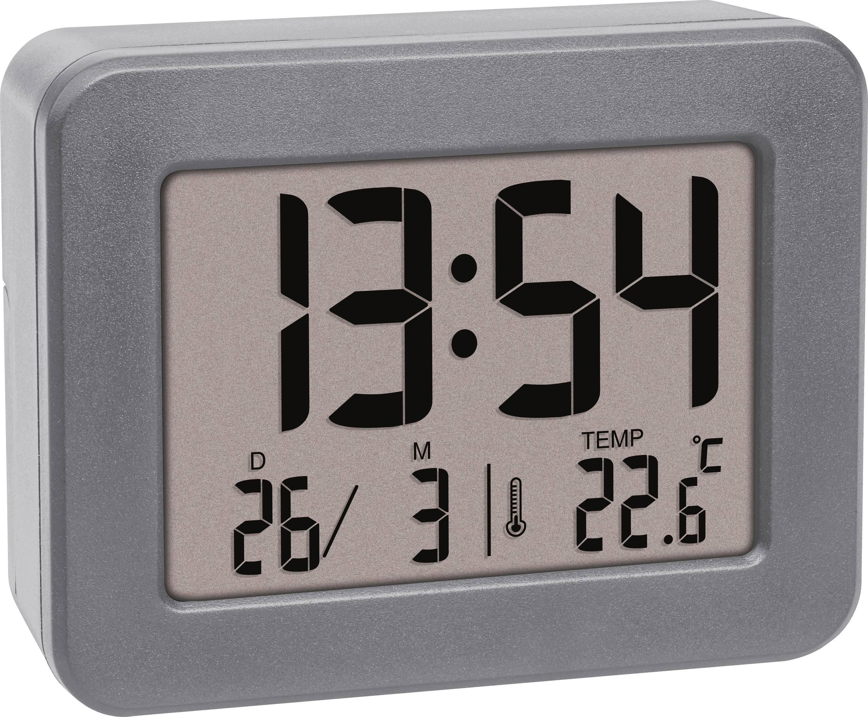 TFA Dostmann 60.2044.10 Quartz Alarm clock Grey Alarm times 1