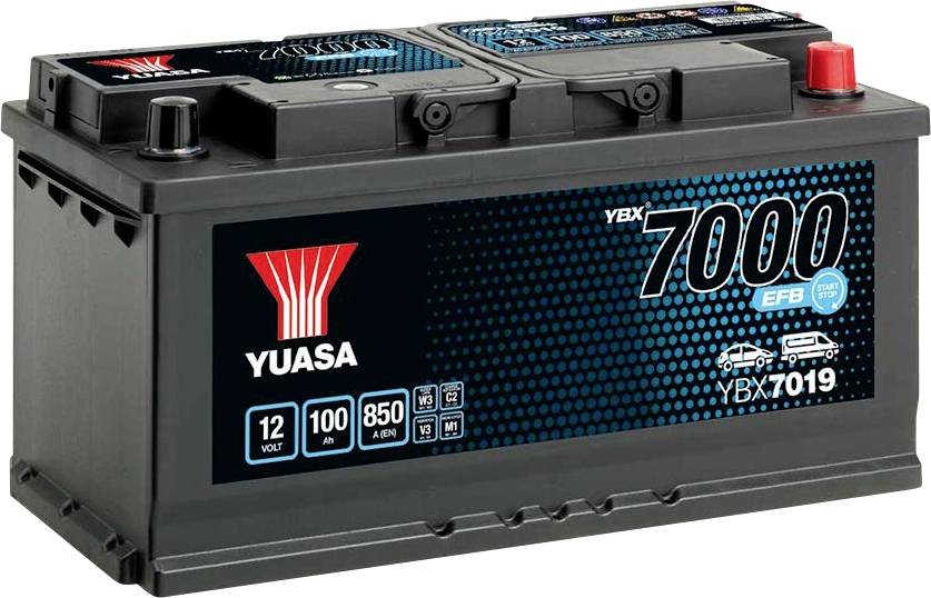 Yuasa EFB Start Stop Car battery 12 V 100 Ah Pin type: T1