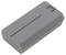 A grey, rectangular battery pack with a smooth surface and rounded corners, likely for electronic devices.