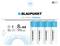 'Blaupunkt' Battery Pack with 8 AA Zinc-Carbon Batteries, highlighted as 'Essential', 1.5V, energy-saving, long-lasting.