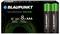 'Blaupunkt' Battery Pack with 8 rechargeable AAA batteries, 850 mAh, Ni-MH, pre-charged and ready for use. Features a green battery design.