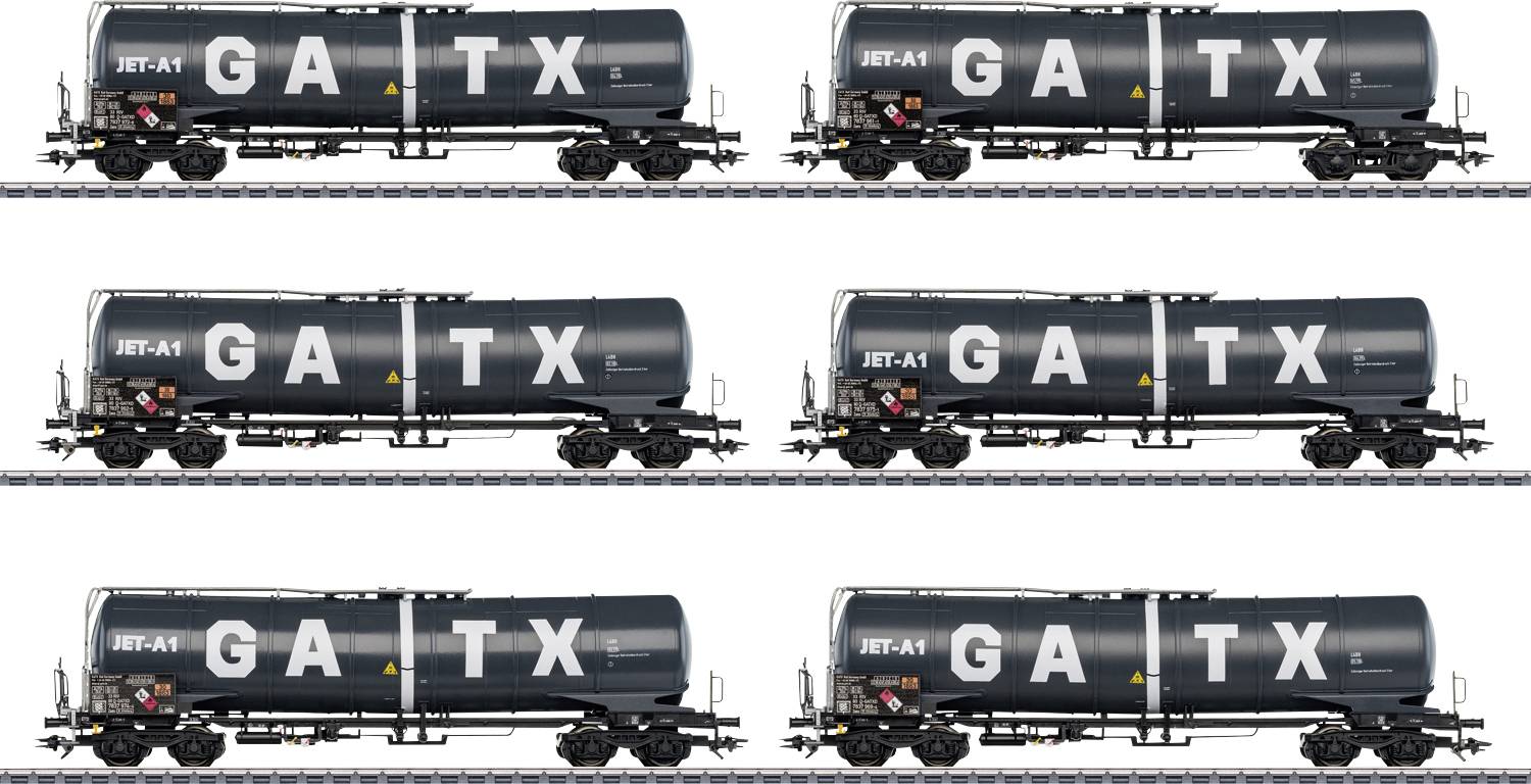 Maerklin 47546 H0 set of 6 tank wagons Zans GATX