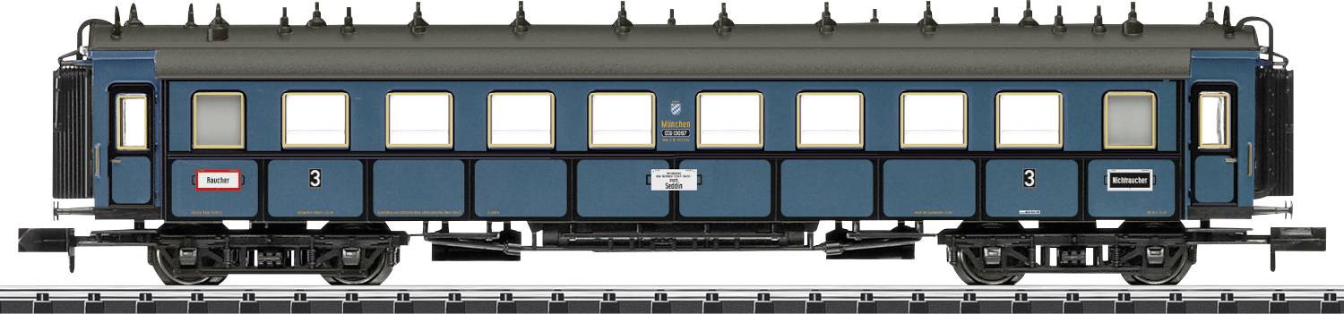 MiniTrix 15325 N Bavarian fast train wagon 3. Cl. of DRG CCue 3. Class