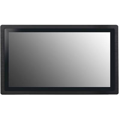 Black-framed flat-screen monitor, switched off.
